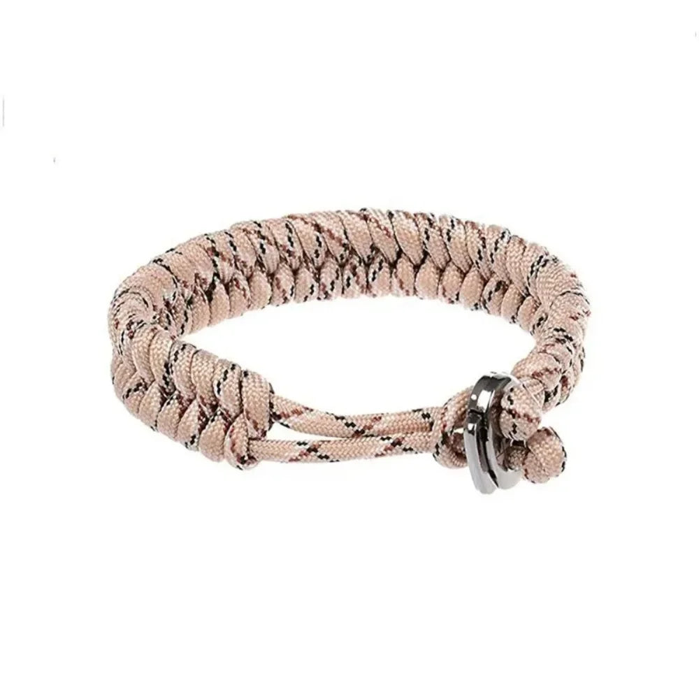 Adjustable Survival Emergency Bracelet Paracord Rope Bracelet Weaving Cord for Men Women OutdoorSport Camping Hiking Accessories