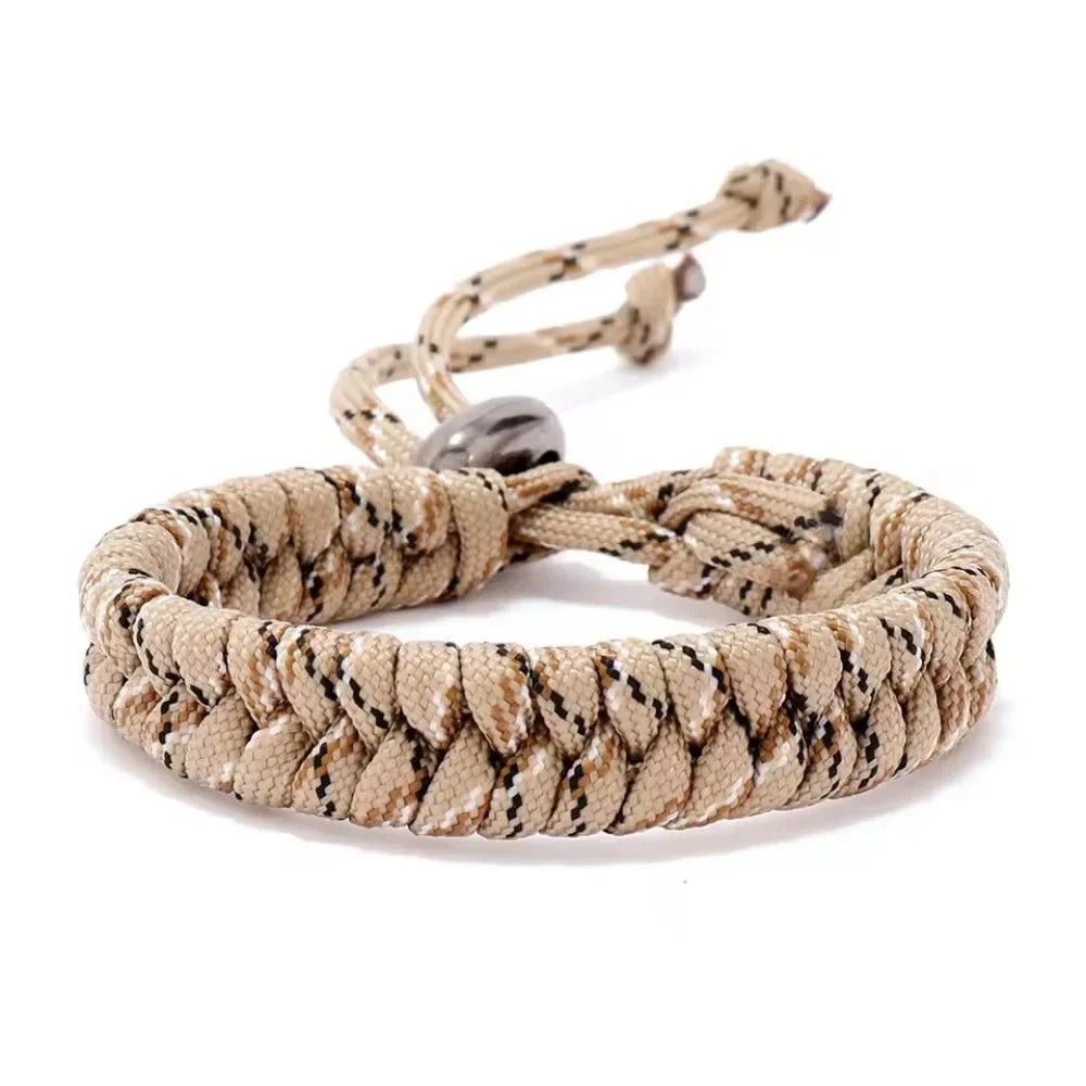 Adjustable Survival Emergency Bracelet 550 Paracord Cord Bracelet Weaving Cord for Camping Hiking Outdoor Accessories