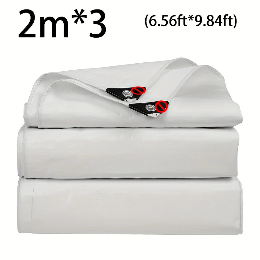 White Custom Large Tarp 3x5 6 8m*8 10 12 3 4x4 5m Outdoor Sun Shade Awning Waterproof Tarpaulin Uv Blocking Tent Camp Rain Cover