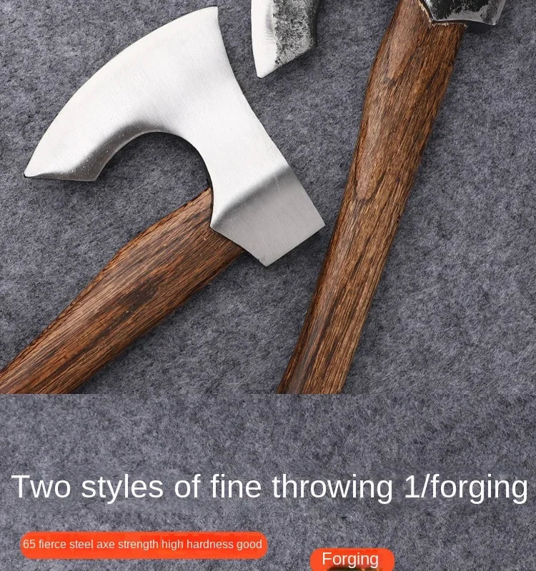Outdoor camping firewood chopping tree head axe camping forging axe