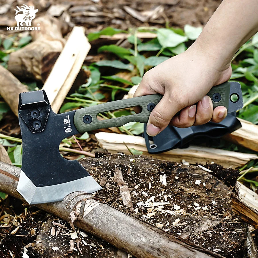HX OUTDOORS Mercenarys Full Tang Camping Survival Touris Axe Hatchet Tactical Multifunctional Hunting Tools Tomahawk Hammer axes
