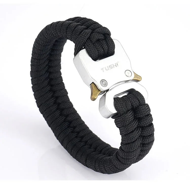 Outdoor survival multi-functional bracelet, woven seven-core umbrella rope, outdoor emergency tool, cobra buckle bracelet