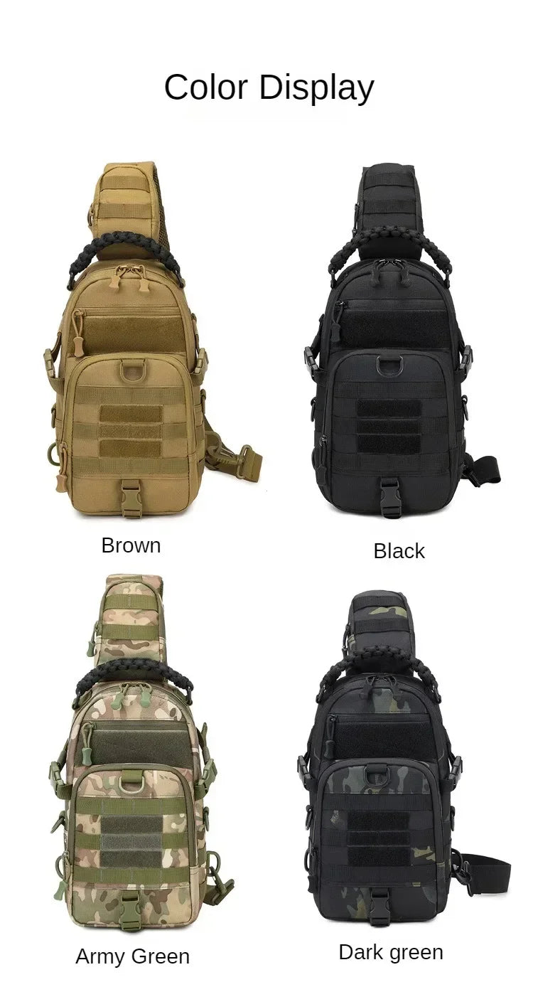 Outdoor camping chest bag tactical backpack sports shoulder hiking climbing ride fishing Moore Sling EDC EDC Fanny Pack