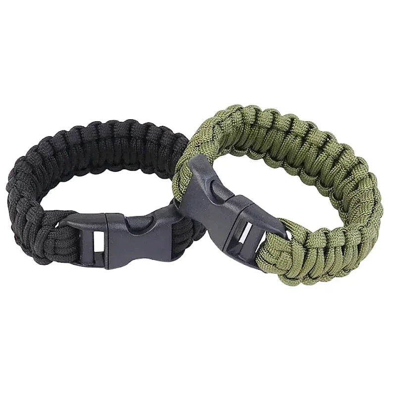 23cm/9in Seven Core Paracord Survival Bracelet for Outdoor Emergency Escape Camping Tool with Plaited Rope Design