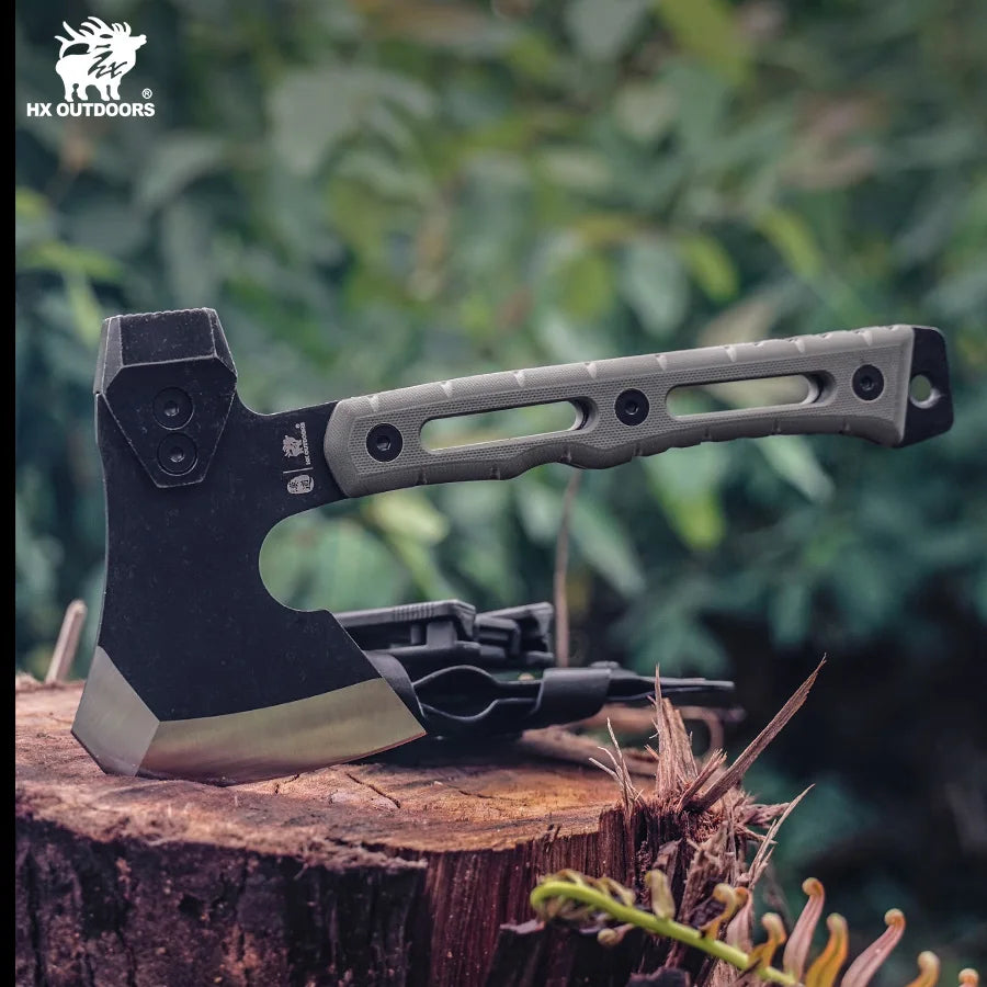HX OUTDOORS Mercenarys Full Tang Camping Survival Touris Axe Hatchet Tactical Multifunctional Hunting Tools Tomahawk Hammer axes