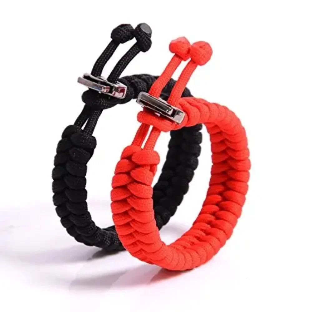 Adjustable Survival Emergency Bracelet 550 Paracord Cord Bracelet Weaving Cord for Camping Hiking Outdoor Accessories