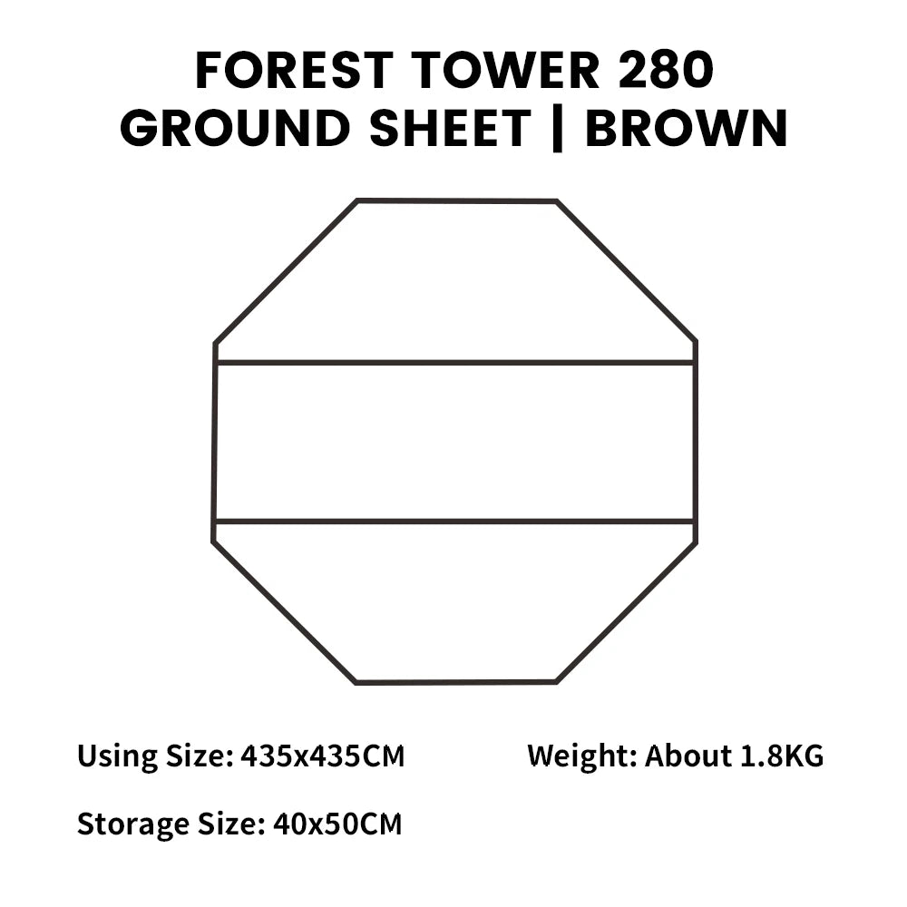 MOBI GARDEN Camping Pyramid Tent 4-6 Person Waterproof UV Protection Home Outdoor 3 Seasons Forest Tower 280