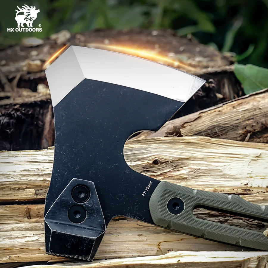 HX OUTDOORS Mercenarys Full Tang Camping Survival Touris Axe Hatchet Tactical Multifunctional Hunting Tools Tomahawk Hammer axes