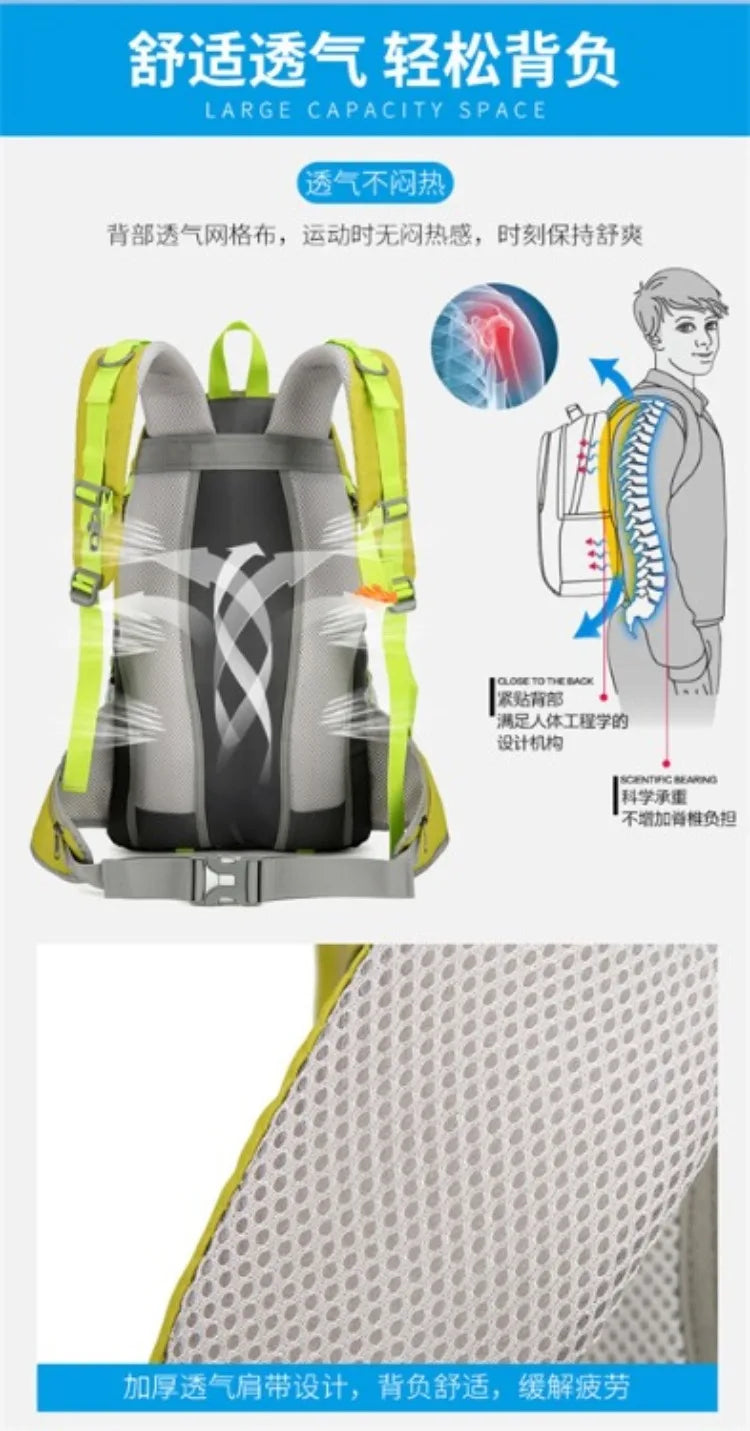 Backpacks 40 Liter Outdoor Hiking Backpack Waterproof Men's and Women's Lightweight Backpack Large Capacity Travel Mochila Bolsa