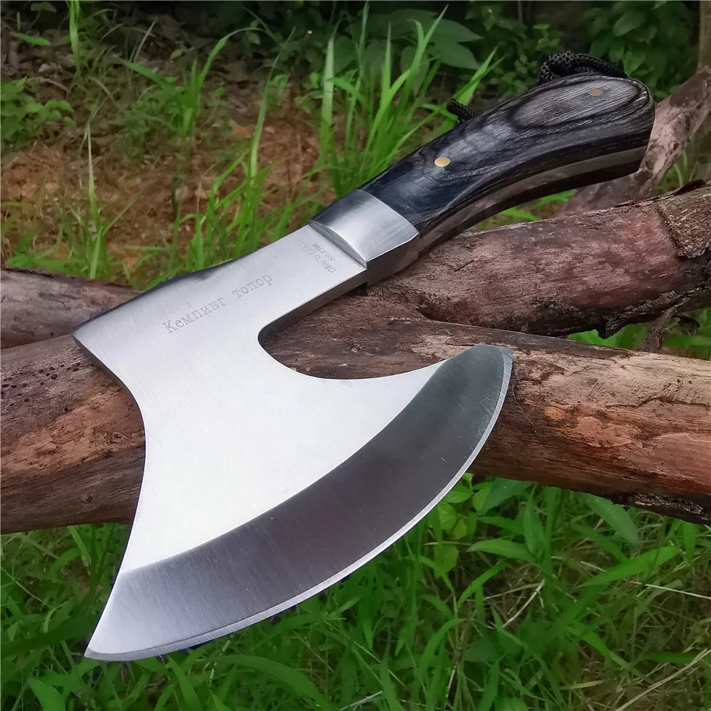 High Hardness Battle Axe: Outdoor Jungle Camping Bone Cutter, Fire Axe, and Life-saving Tool - Sharp, and Reliable for Survival