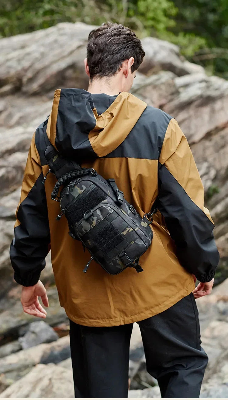 Outdoor camping chest bag tactical backpack sports shoulder hiking climbing ride fishing Moore Sling EDC EDC Fanny Pack