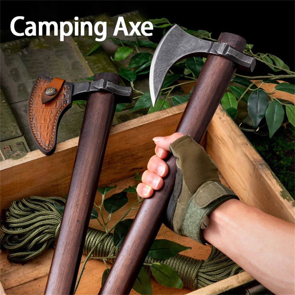 Handcrafted Axe Tactical Survival Outdoor Axe Camping Equipment Chopping Wood Ax Logging Mountain Multiuse Hand Tools Lumberjack