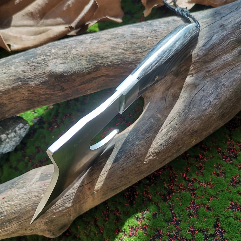 Portable Practical Axe with High Hardness Stainless Steel Sharp Blade, Wooden Handle for Camping, Hunting, and Survival Outdoor