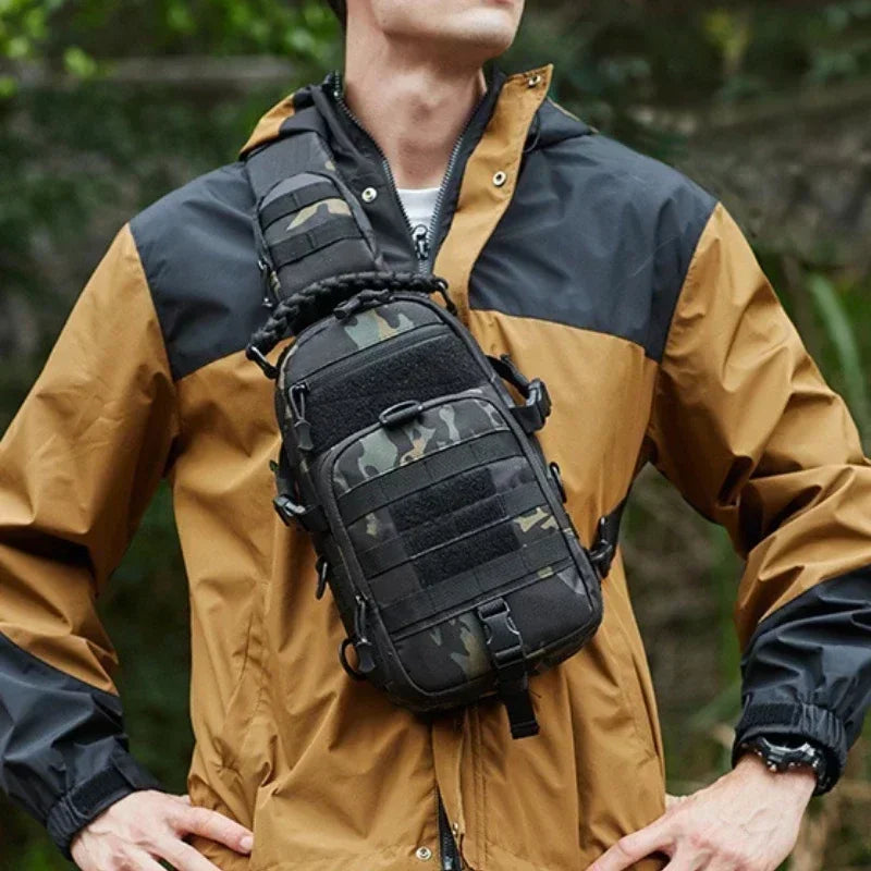 Outdoor camping chest bag tactical backpack sports shoulder hiking climbing ride fishing Moore Sling EDC EDC Fanny Pack