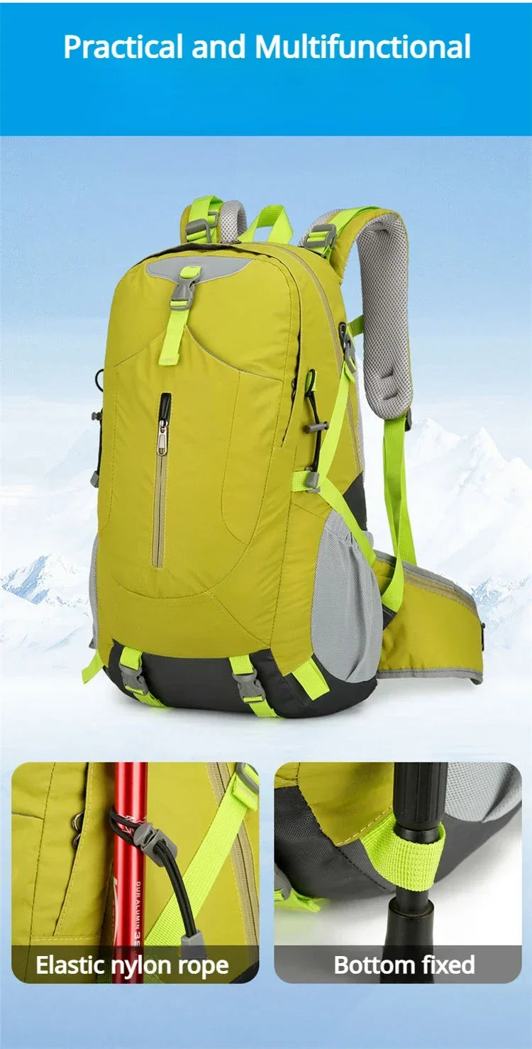 Backpacks 40 Liter Outdoor Hiking Backpack Waterproof Men's and Women's Lightweight Backpack Large Capacity Travel Mochila Bolsa