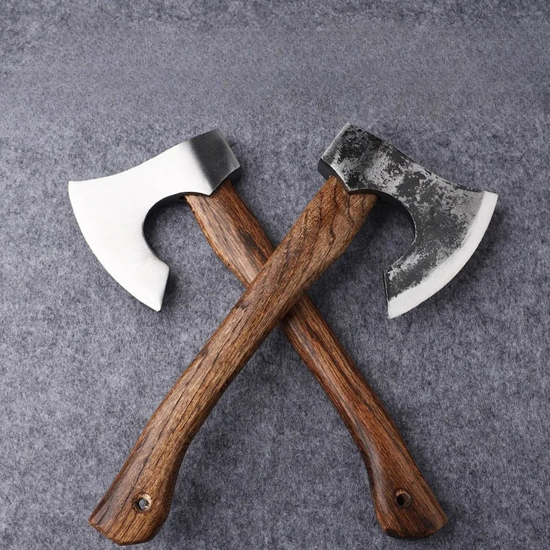 Outdoor camping firewood chopping tree head axe camping forging axe