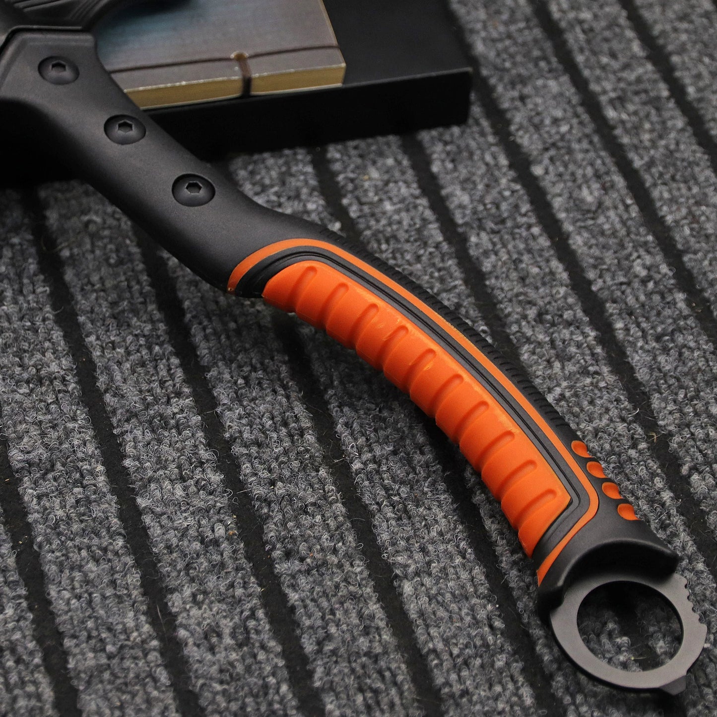 Stainless steel multi-functional axe, outdoor camping axe, tactical survival fire-fighting axe, vehicle-mounted portable axe