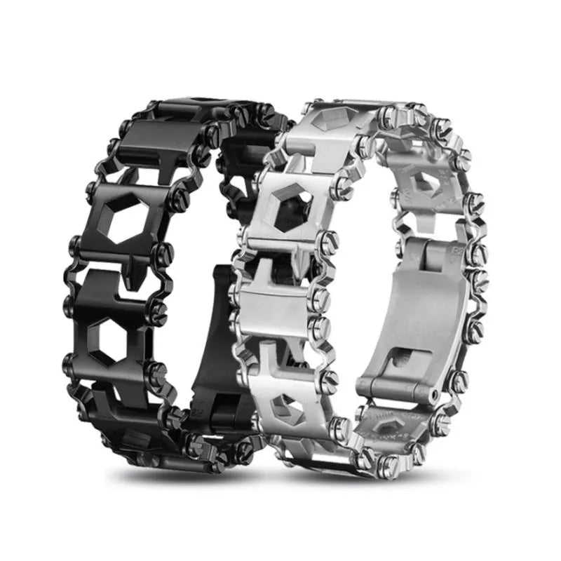 29-in-1 Stainless Steel Multi-function Tool Bracelet Outdoor Survival Emergency Watch Chain Accessory Portable Tool