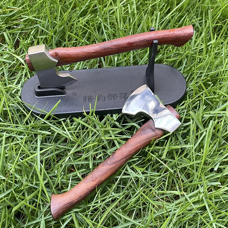 Trskt Small Outdoor Axe Firewood Cutting Camping Axe Equipment Battle Axe Mountain Cutting Kitchen Axe Edc Tool Dropshipping