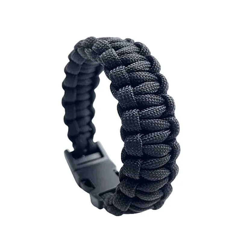 23cm/9in Seven Core Paracord Survival Bracelet for Outdoor Emergency Escape Camping Tool with Plaited Rope Design