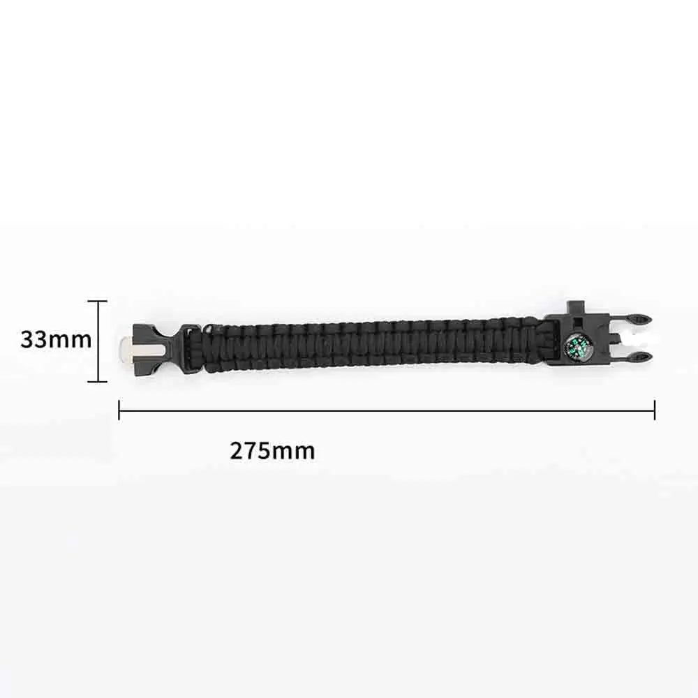 Outdoor Survival Umbrella Rope SOS Bracelet Emergency Rescue Bracelet Compass Sport Tactical Survival Tool Whistle Bracelets