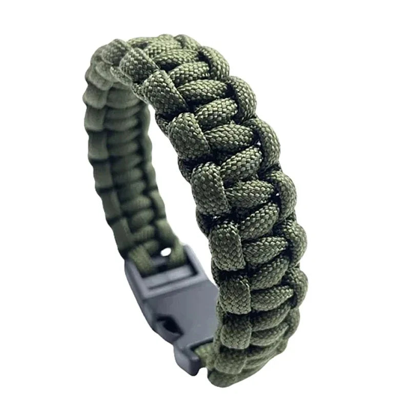 23cm/9in Seven Core Paracord Survival Bracelet for Outdoor Emergency Escape Camping Tool with Plaited Rope Design