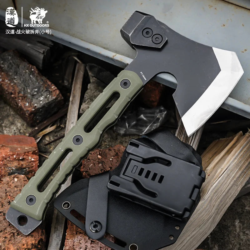 HX OUTDOORS Mercenarys Full Tang Camping Survival Touris Axe Hatchet Tactical Multifunctional Hunting Tools Tomahawk Hammer axes