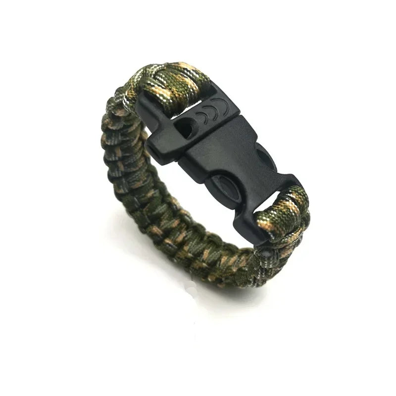 Braided Bracelet Men Women Paracord Outdoor Survival Bracelet Multifunction Camping Rescue Emergency Rope Bangles Compass