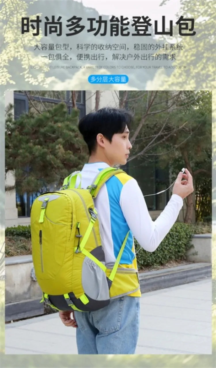 Backpacks 40 Liter Outdoor Hiking Backpack Waterproof Men's and Women's Lightweight Backpack Large Capacity Travel Mochila Bolsa