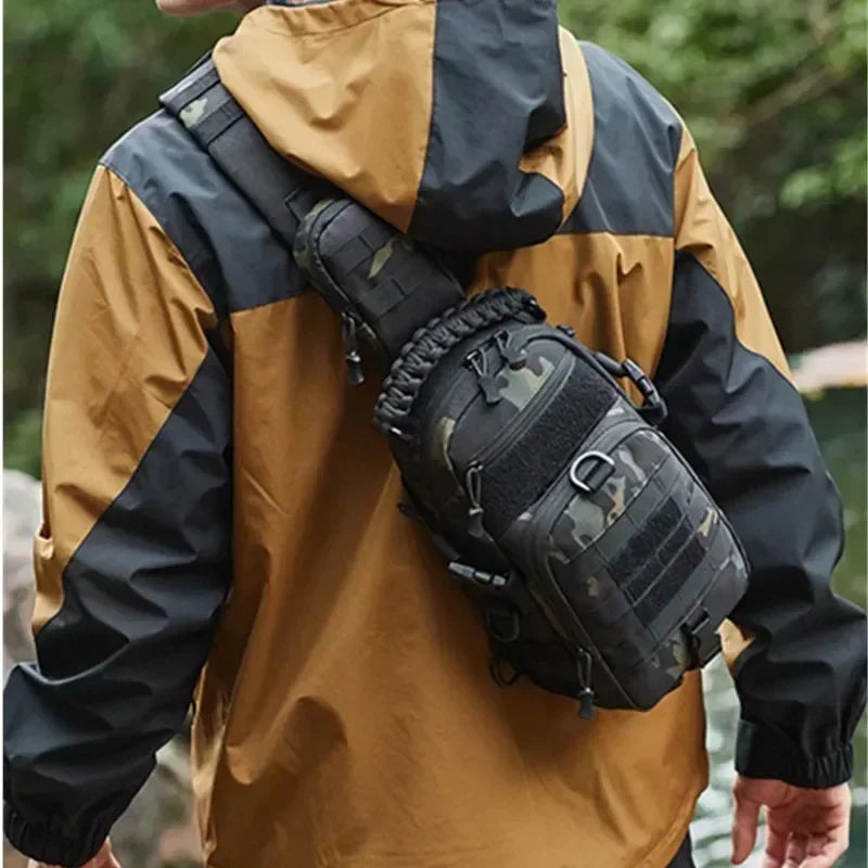 Outdoor camping chest bag tactical backpack sports shoulder hiking climbing ride fishing Moore Sling EDC EDC Fanny Pack
