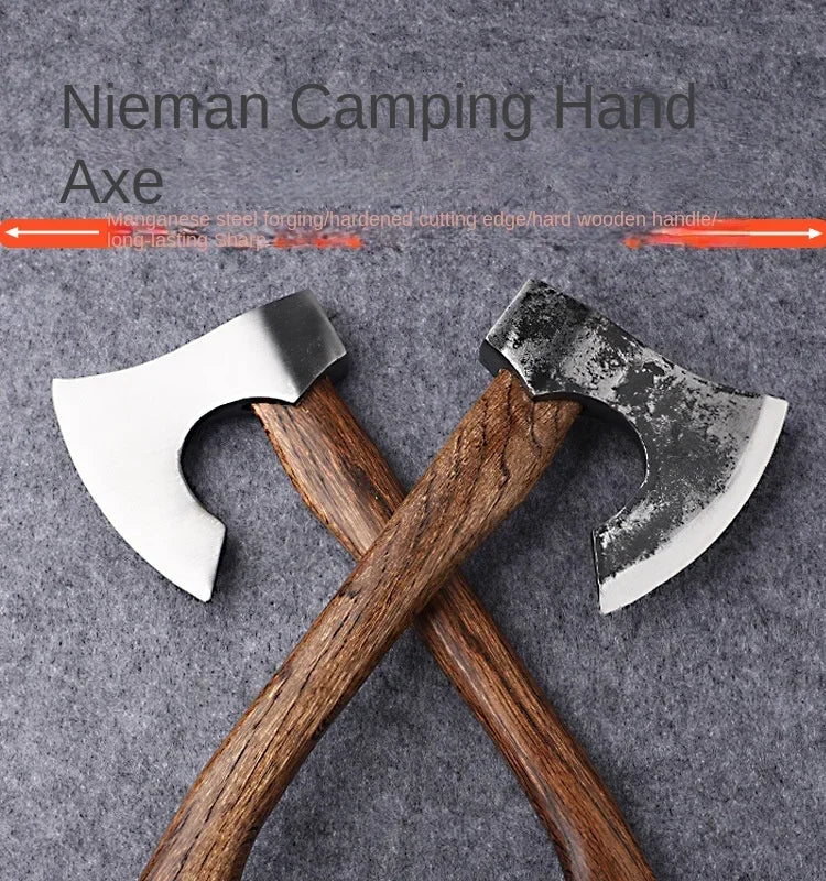 Outdoor camping firewood chopping tree head axe camping forging axe