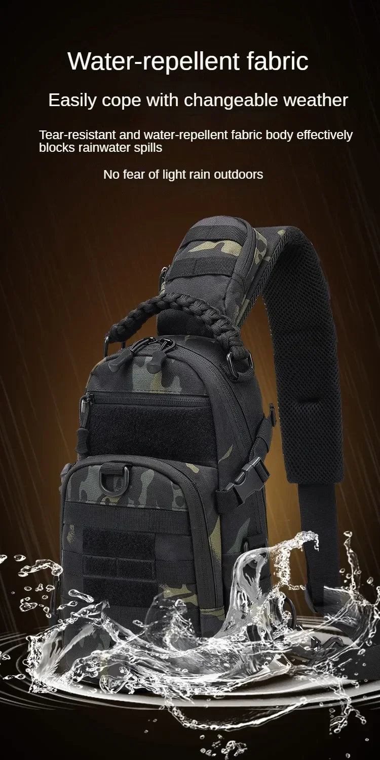Outdoor camping chest bag tactical backpack sports shoulder hiking climbing ride fishing Moore Sling EDC EDC Fanny Pack