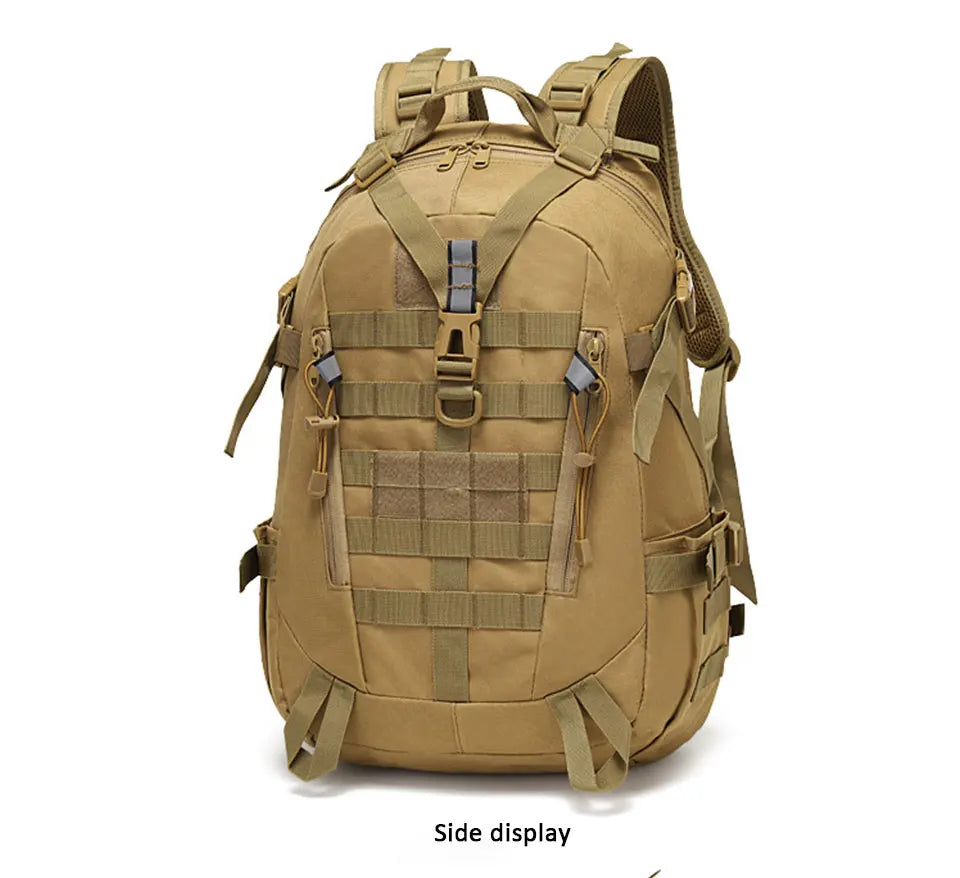 40L Camping Backpack Men's Bag Travel Riding Bags Knapsack Climbing Rucksack Hiking Outdoor Reflective Shoulder Fishing Bag