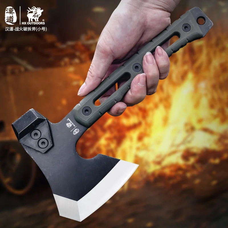 HX OUTDOORS Mercenarys Full Tang Camping Survival Touris Axe Hatchet Tactical Multifunctional Hunting Tools Tomahawk Hammer axes