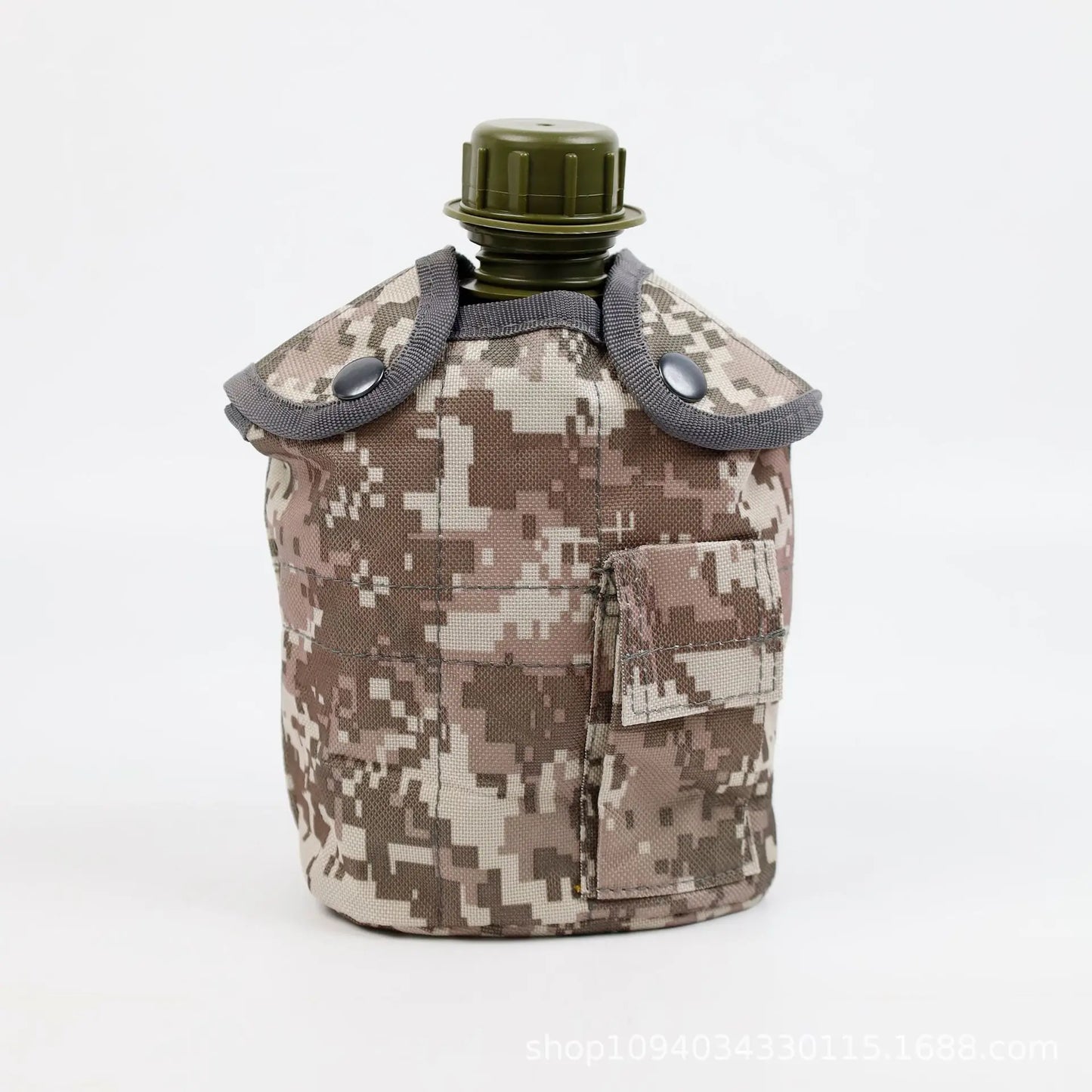 1L Large-Capacity Outdoor Camouflage Military Canteen Bottle for Backpacking Camping Hiking - Survival Water Kettle