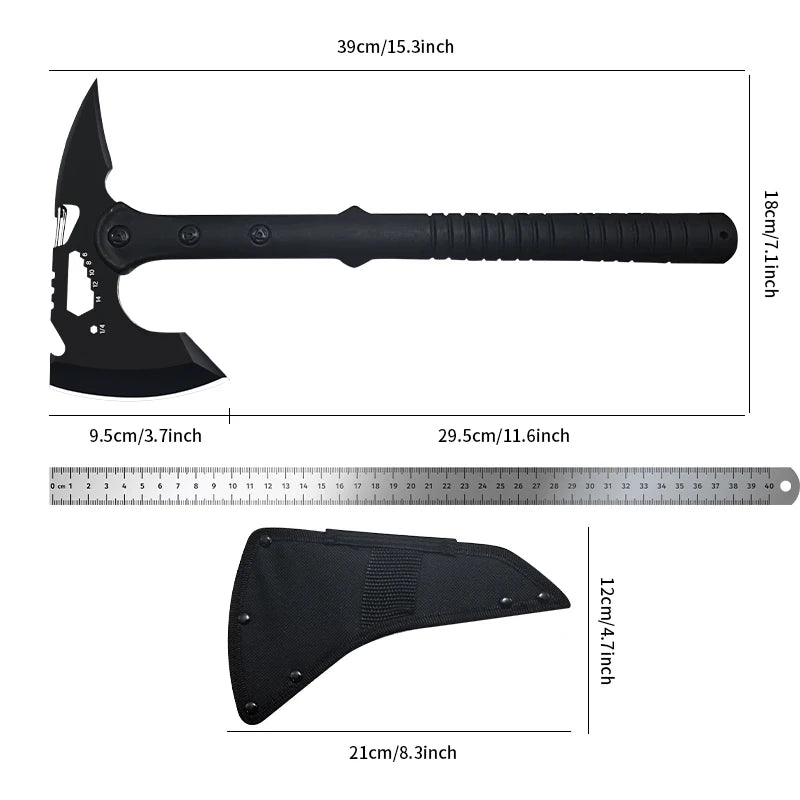 Multi-Function Tactical Axe Mountain Blade Hand Axe Knife Outdoor Self-Defense Survival Weapon Special Firewood Chopping Enginee