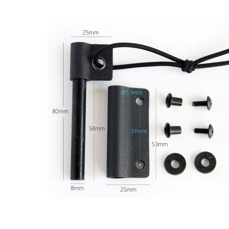 Outdoor Magnesium Stick Flint Camping Fire Equipment Wilderness Survival Tools with K Sheaths Emergency