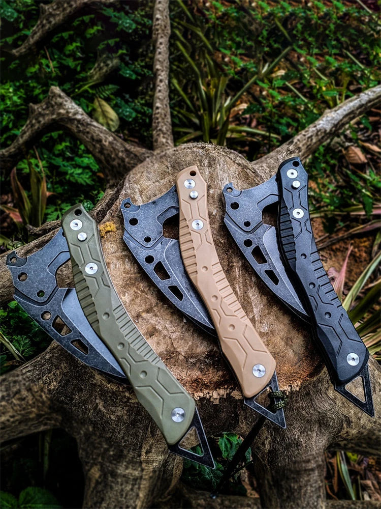 Foldable Survival Fire Axe Outdoor Camping Tactical Axes Multi-purpose Bushcraft Axe Self-defense Hand Ax Wilderness Survival