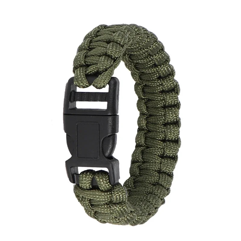 23cm/9in Seven Core Paracord Survival Bracelet for Outdoor Emergency Escape Camping Tool with Plaited Rope Design