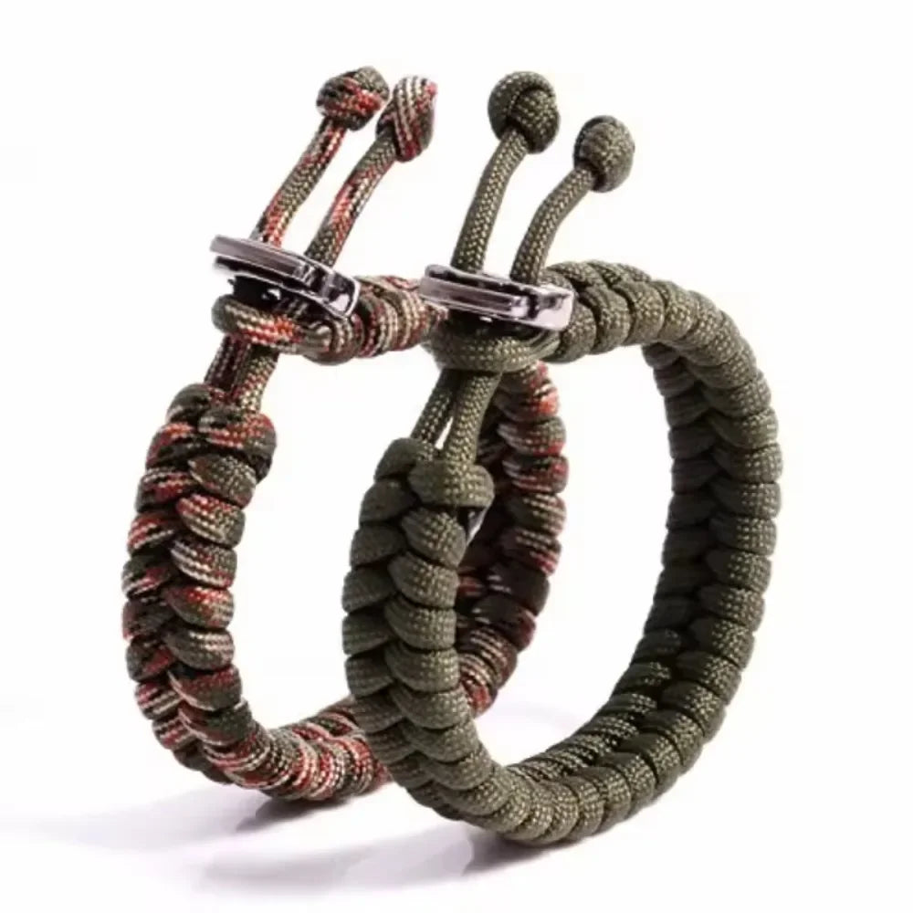 Adjustable Survival Emergency Bracelet Paracord Rope Bracelet Weaving Cord for Men Women OutdoorSport Camping Hiking Accessories