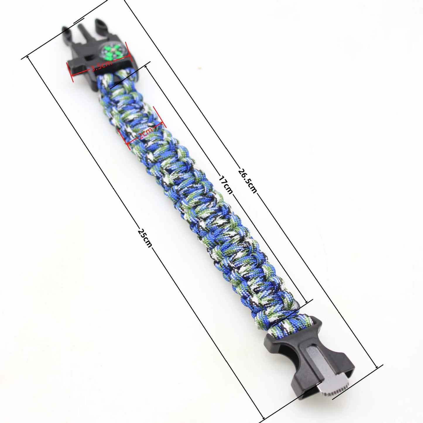 Umbrella Rope Bracelet Survival Bracelet Multifunctional Five-in-One Multifunctional Outdoor Umbrella Rope Camping Adventure