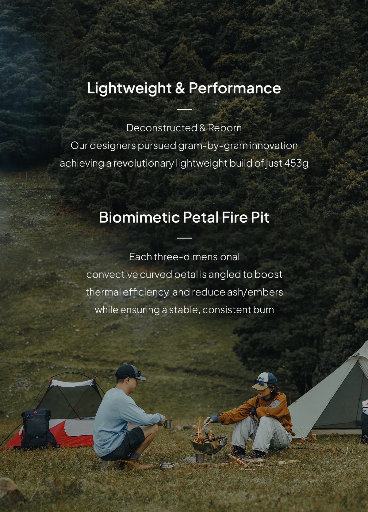 ThousWinds Hanablaze Ultralight Outdoor Foldable Stove Camping Quick-install Wood Stove Fire Pit for Trekking Heating Cooking