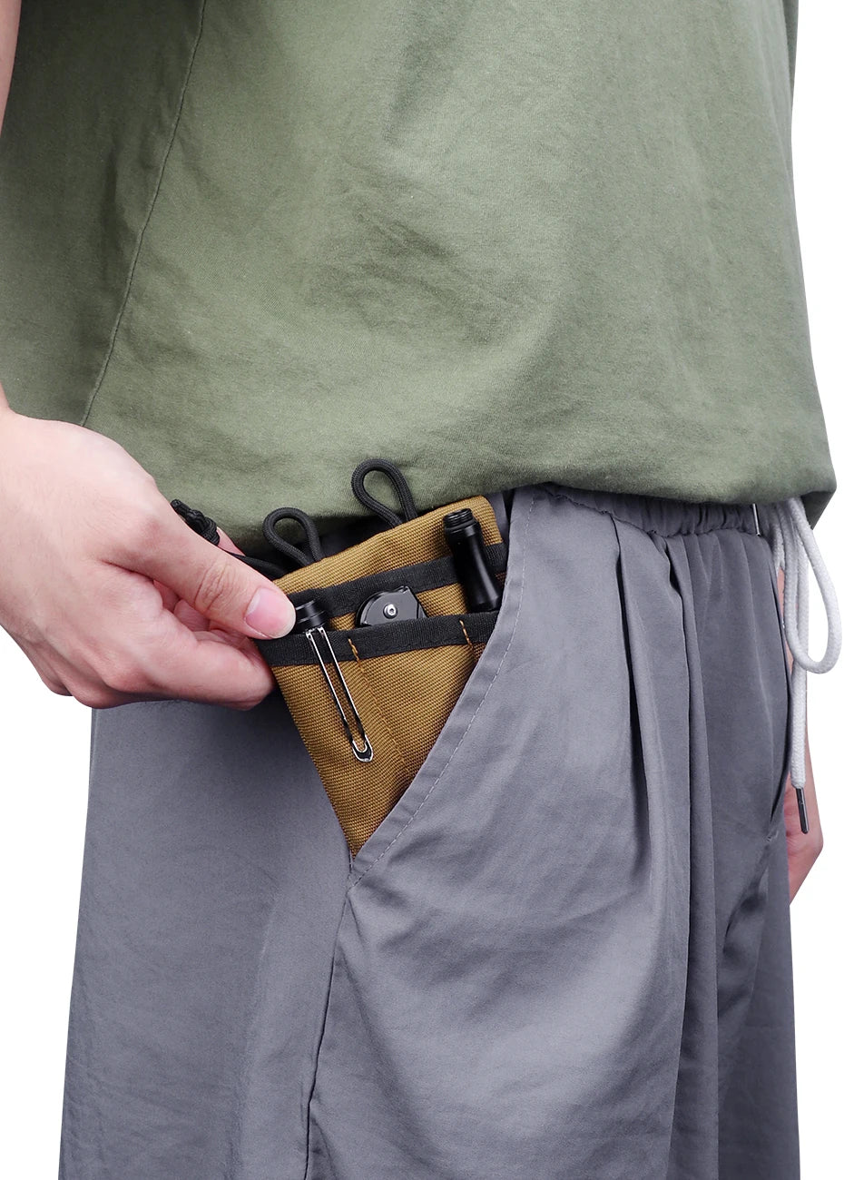 Kosibate Tactical EDC Molle Pouch Mini Wallet Card Key Belt Waist Pack Camping Hiking Hunting Outdoor Coin Purse