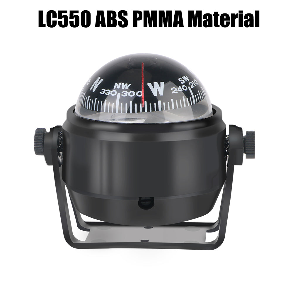 With Electronic LED Light Nautical Compass Waterproof 12V LC550 Navigation Positioning 360°rotating Boat Compass