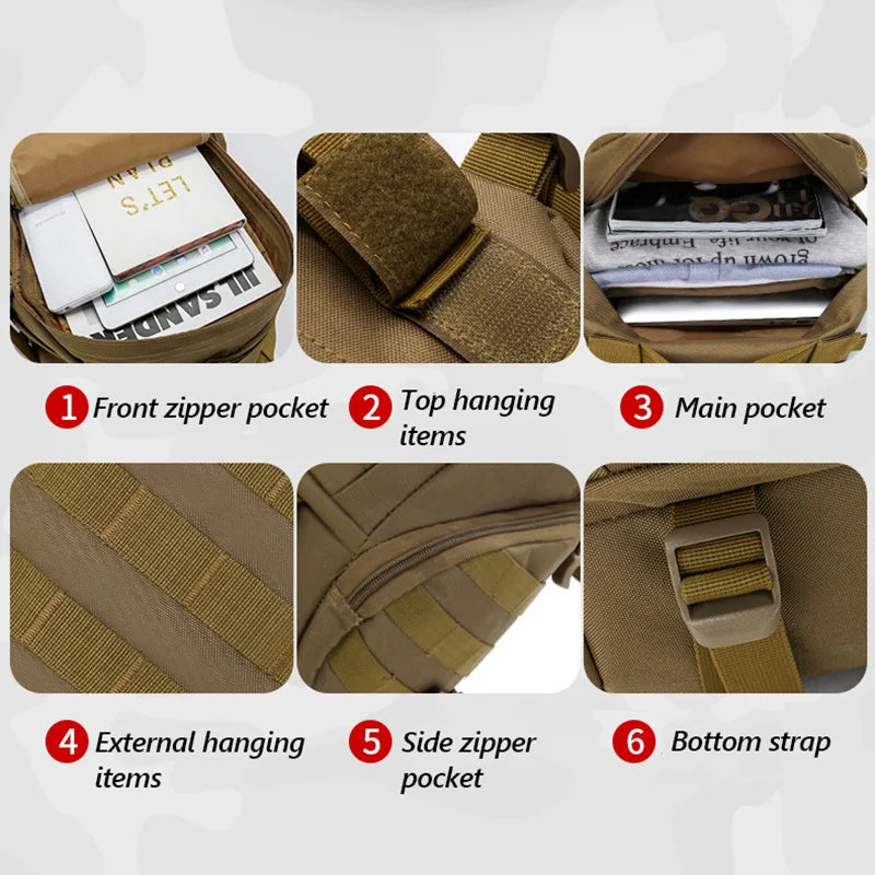 Large Capacity Climbing Backpack Camouflage Tactical Bag Outdoor Sport Hiking Travel Camping Bag Trip Camping Backpack X450A