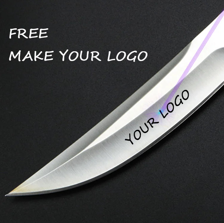 Outdoor portable knife M390 steel camping meat cutter with cow bone handle and household fruit knife