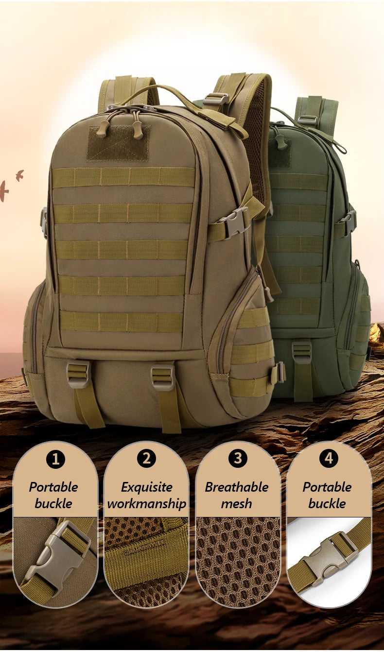 Large Capacity Climbing Backpack Camouflage Tactical Bag Outdoor Sport Hiking Travel Camping Bag Trip Camping Backpack X450A