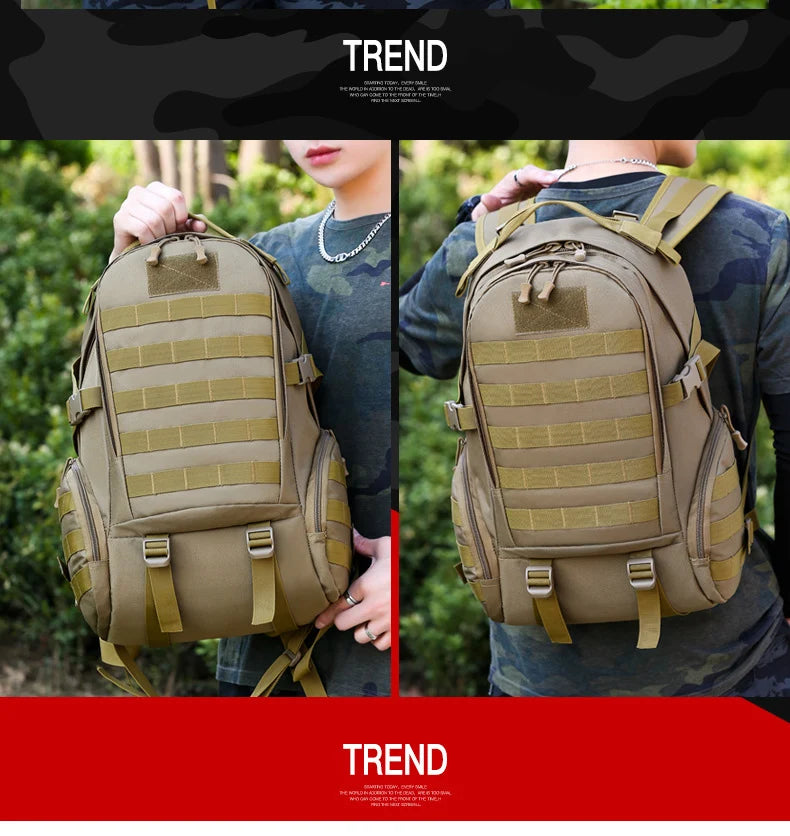 Large Capacity Climbing Backpack Camouflage Tactical Bag Outdoor Sport Hiking Travel Camping Bag Trip Camping Backpack X450A