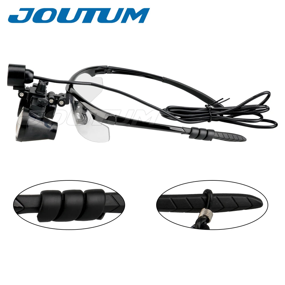 3.5X/2.5X Magnification Binocular Dental Loupe Surgery Surgical Magnifier with Headlight LED Light Medical Operation Loupe Lamp