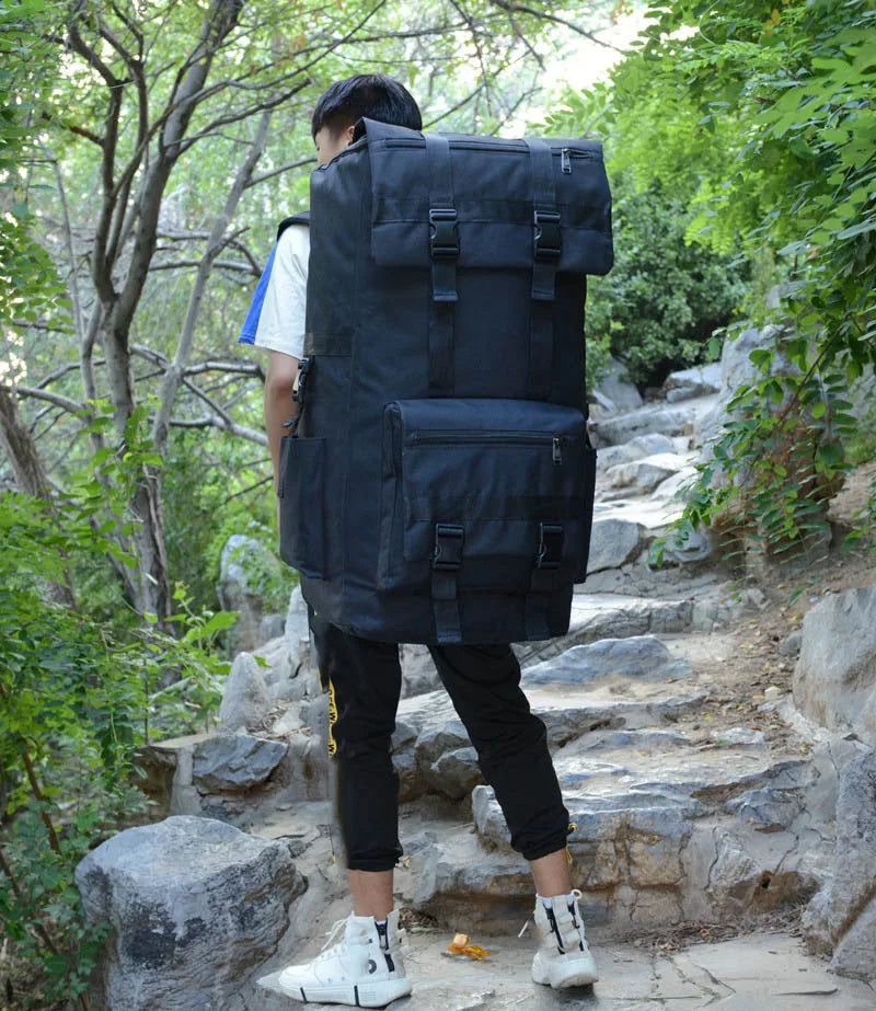 120L Men Hiking Bag Camping Backpack Large Outdoor Climbing Trekking Travel Tactical Bags Luggage Bag Shoulder